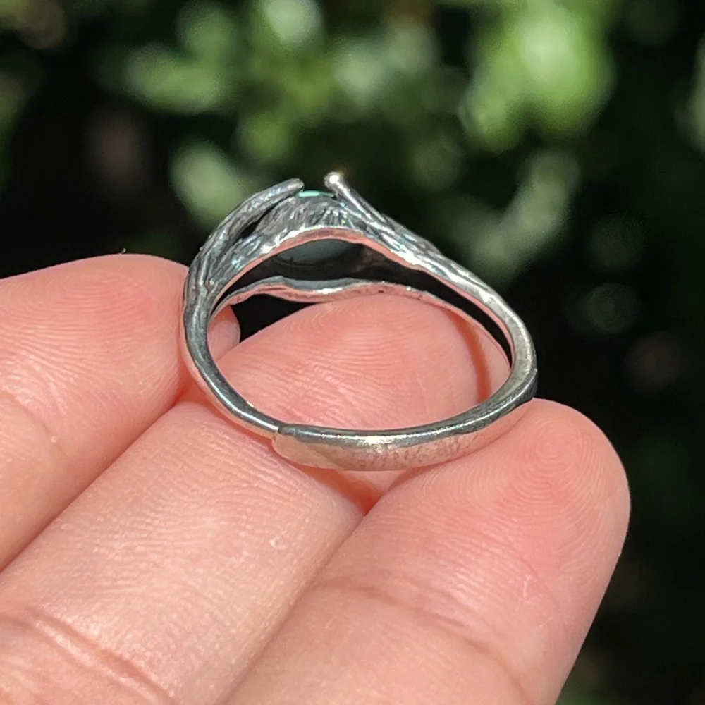 Sterling silver‎ 925 stamped adjustable turquoise ring